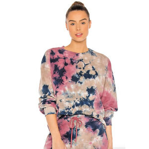 Daydreamer Womens Size Large Rogue Storm Tie Dye Oversized Crew Sweatshirt